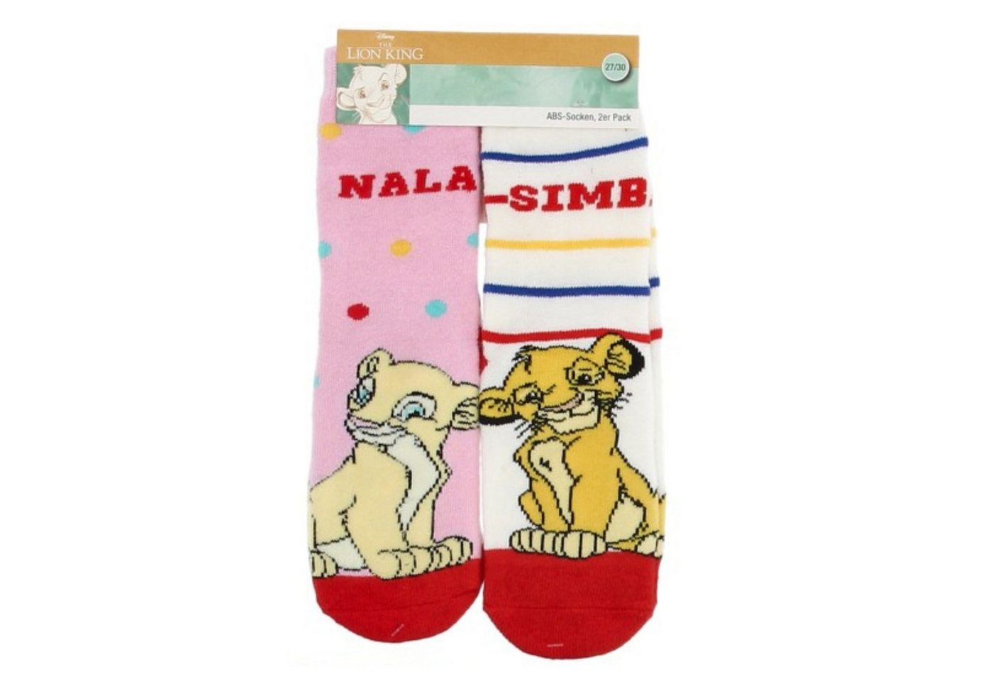 Disney The Lion King Sportsocken 2er Pack Socken Anti Rutsch rosa aus Baumwolle für Kinder Bild 2