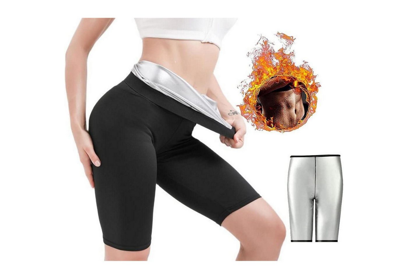 LuxusKollektion Sporthose Sauna Shorts Damen Thermo Abnehmen Laufen Yoga