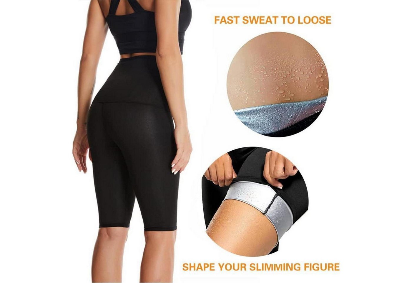 LuxusKollektion Sporthose Sauna Shorts Damen Thermo Abnehmen Laufen Yoga Bild 3