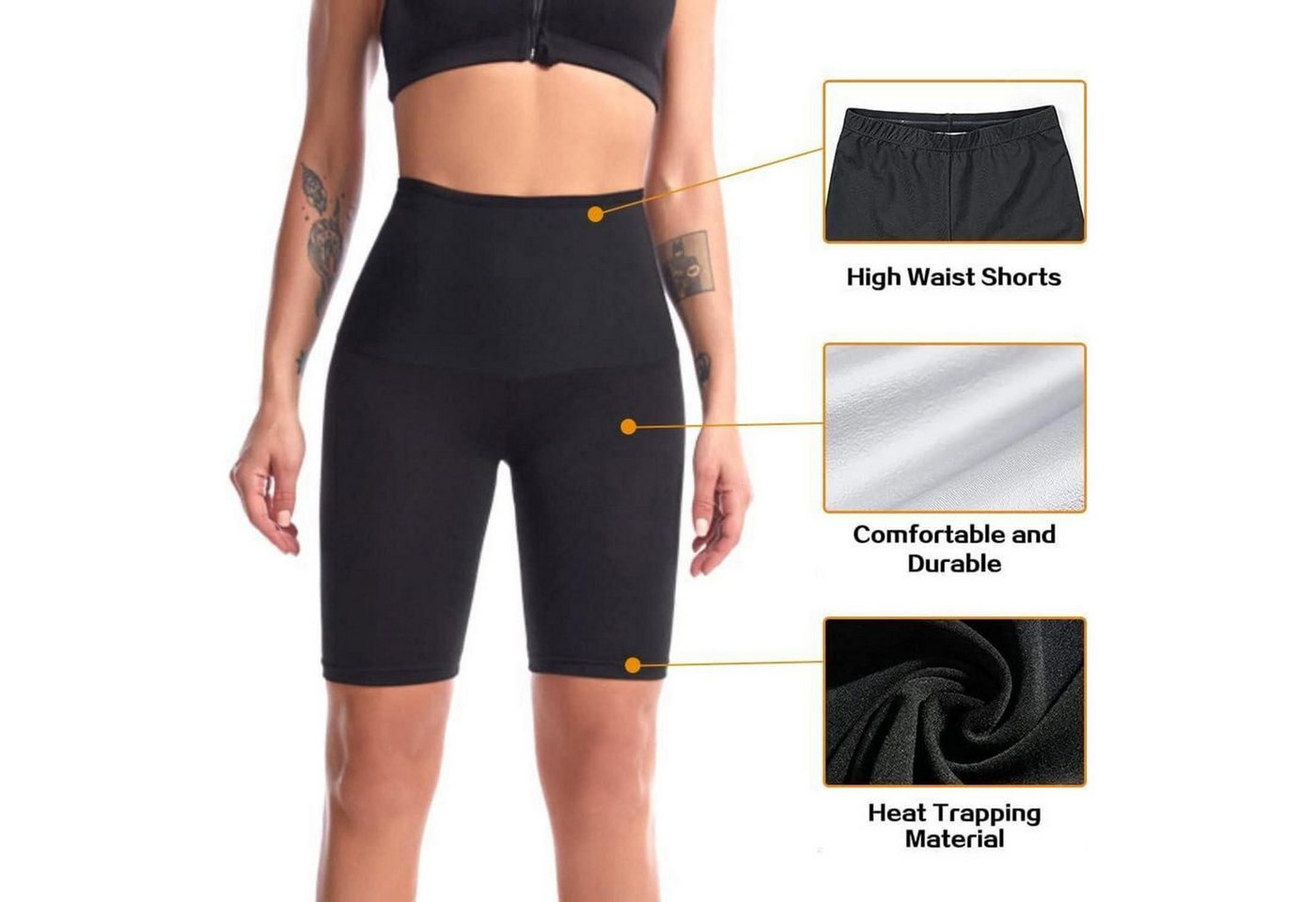 LuxusKollektion Sporthose Sauna Shorts Damen Thermo Abnehmen Laufen Yoga Bild 4