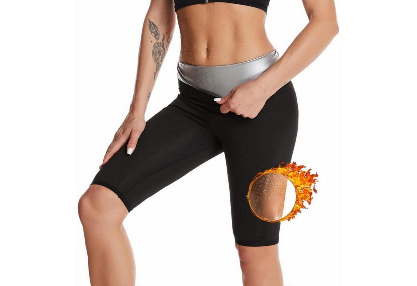 LuxusKollektion Sporthose Sauna Shorts Damen Thermo Abnehmen Laufen Yoga Bild 5