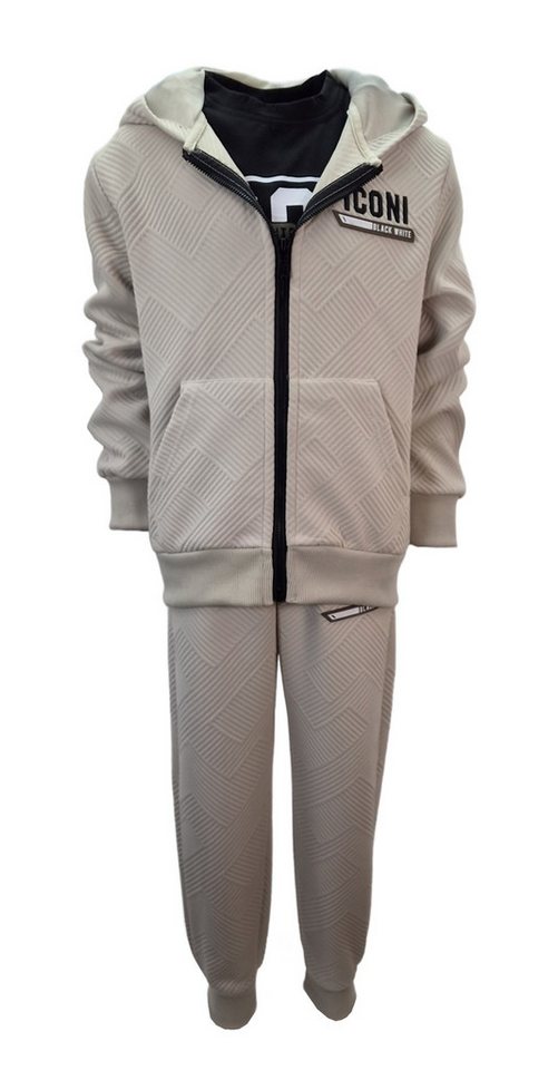Hessis Freizeitanzug Jogginganzug Trainingsanzug JF7915 (Set, 3-tlg., Jacke, Shirt & Jogginghose) Bild 3