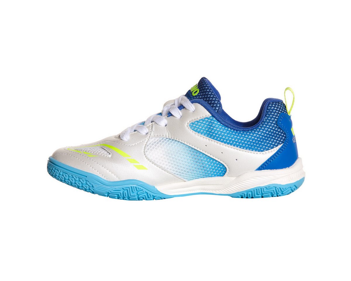 Gewo Tischtennis Schuhe Junior Flex, Indoor Hallenschuh, weiß-blau Trainingsschuh Tischtennisschue Kinder Bild 5