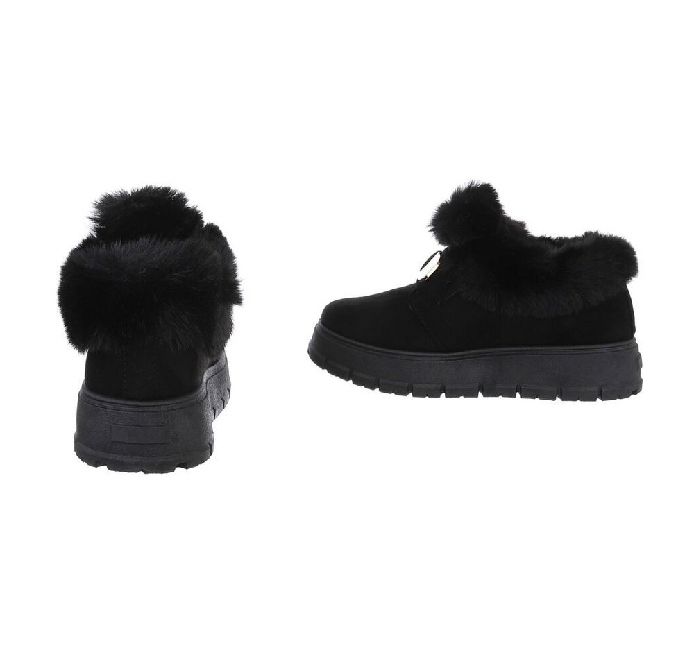 Ital-Design Damen Snowboots Freizeit Snowboots (87475147) Flach Stiefeletten in Schwarz Bild 2