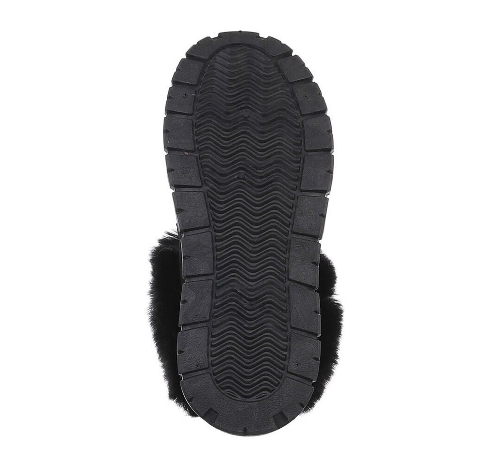 Ital-Design Damen Snowboots Freizeit Snowboots (87475147) Flach Stiefeletten in Schwarz Bild 5