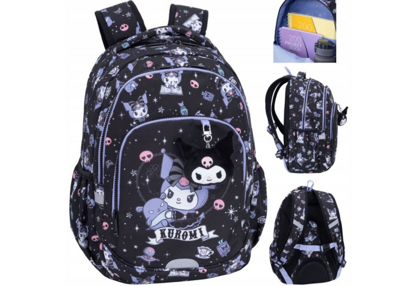 CoolPack Schulrucksack Coolpack Prime Pro 16" Schulrucksack Kuromi Schwarz Laptop (1-tlg)