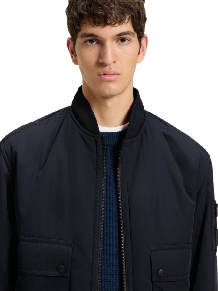 BOSS ORANGE Outdoorjacke schwarz,Outdoor,Polyester,Unifarben,Umlegekragen,Lang,Regular Fit Bild 2