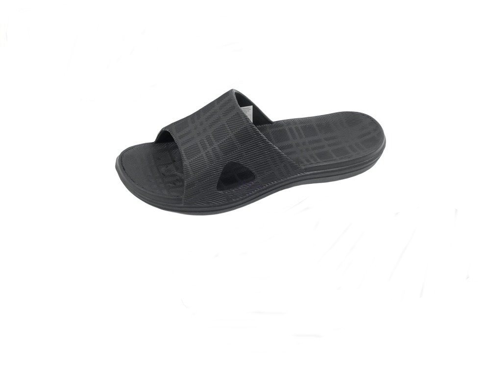 emeco Badelatschen Badepantolette Herren Badeschuhe Badeschlappen VK2 Schwar Badesandale