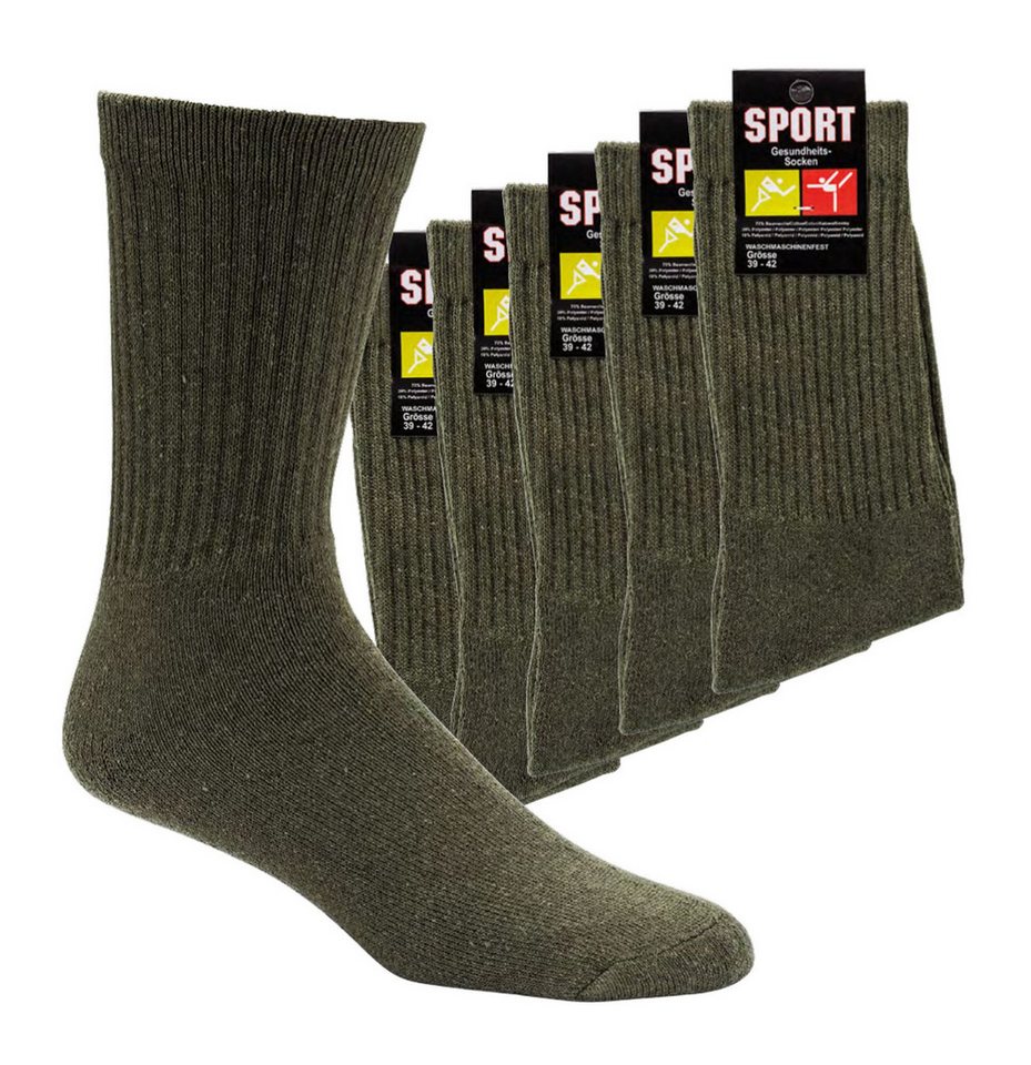 TippTexx 24 Tennissocken 15 Paar Outdoor Socken, Bundeswehr-Socken, Herren Sportsocken (15 Paar) Vollfrotteefuß, umgenähter Rand, schwere Qualität Bild 3