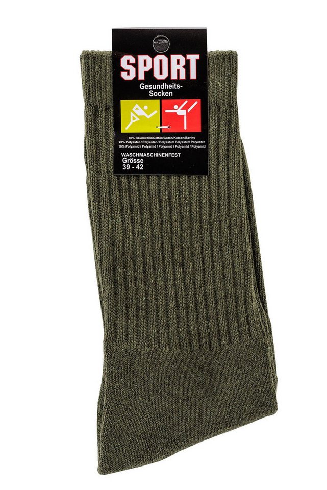 TippTexx 24 Tennissocken 15 Paar Outdoor Socken, Bundeswehr-Socken, Herren Sportsocken (15 Paar) Vollfrotteefuß, umgenähter Rand, schwere Qualität Bild 4