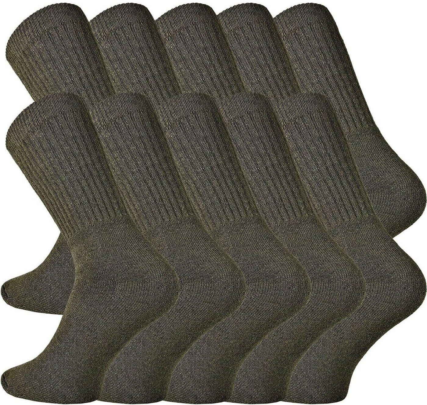 TippTexx 24 Tennissocken 15 Paar Outdoor Socken, Bundeswehr-Socken, Herren Sportsocken (15 Paar) Vollfrotteefuß, umgenähter Rand, schwere Qualität Bild 5