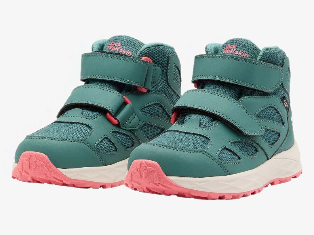 Jack Wolfskin Woodland 2 Texapore Mid VC (Klett­ver­schluss, wasserdicht) jade grün Wanderschuh Bild 3