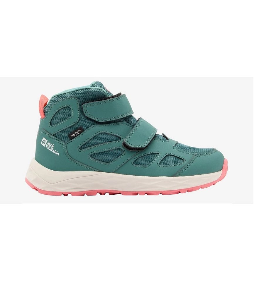 Jack Wolfskin Woodland 2 Texapore Mid VC (Klett­ver­schluss, wasserdicht) jade grün Wanderschuh Bild 4