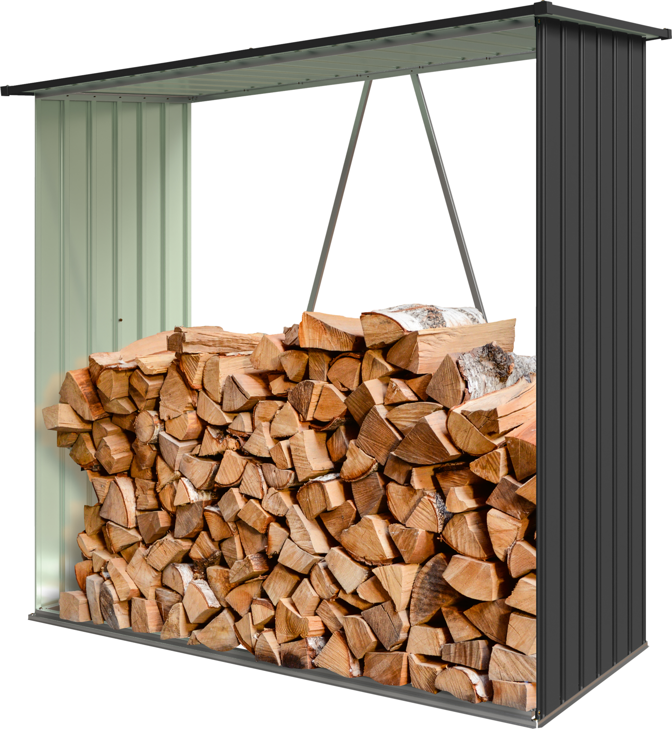 PARKSIDE® Kaminholzregal, 164 x 84 x 157 cm (Anthrazit)
