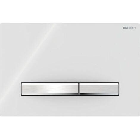 Für Geberit Sigma50 Schalttafel Für Doppelentladung, Farbe Chrom Metallisiert: Chrom, Weiß (115.788.11.2)
