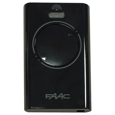 Faac Xt2 433 Slh Fernbedienung, Schwarz – 2 Kanäle – Sichere Slh-rolling-code-codierung – Kompatibel Mit Faac-motoren – Referenznummer 7870071