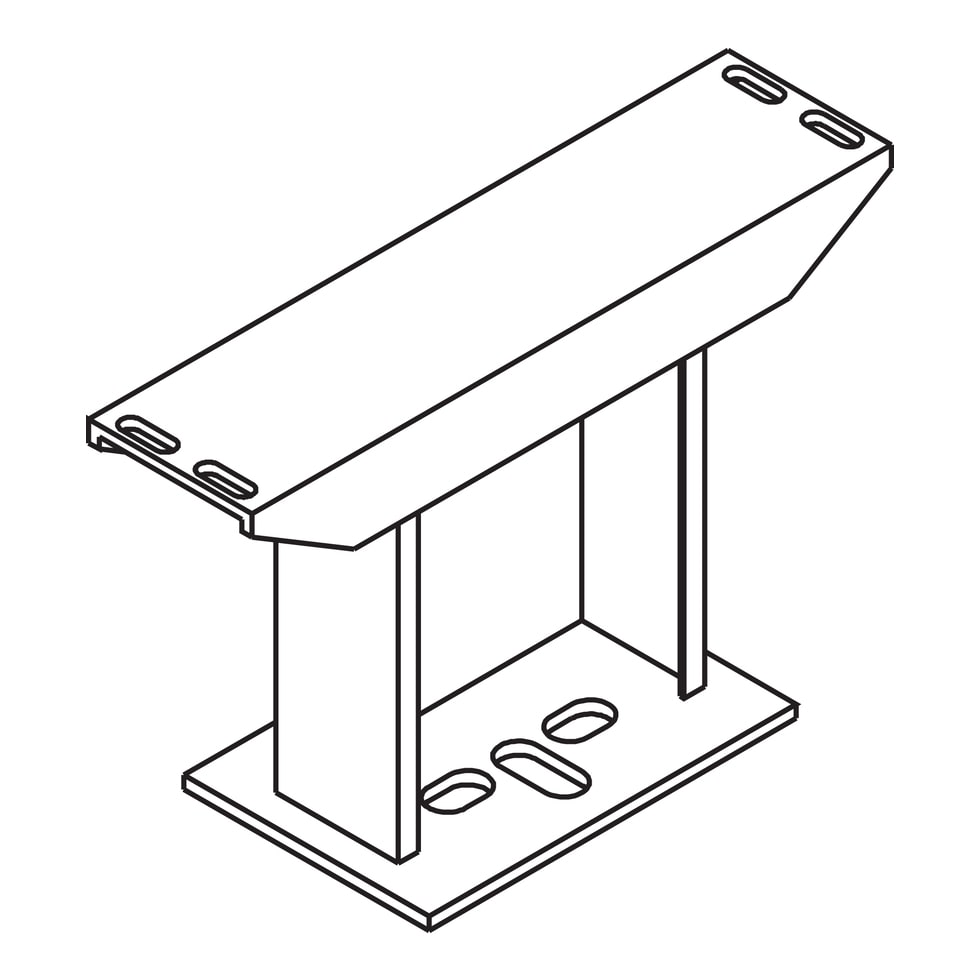 Kermi Fixkonsole F. Bodenmont., Typ16, Weiß, Zb00860003
