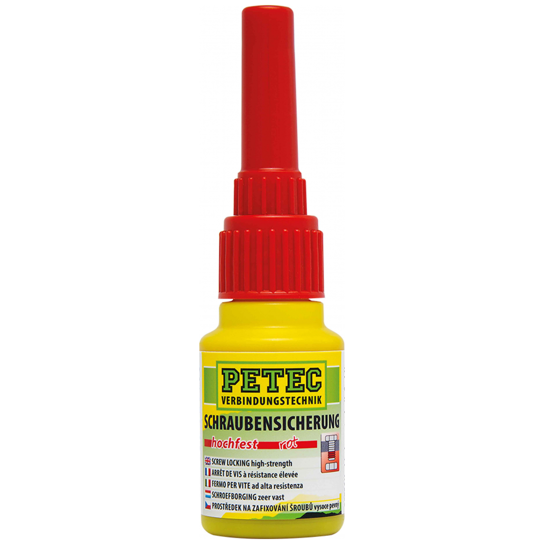 Petec Schraubensicherung Hochfest Rot, 10g