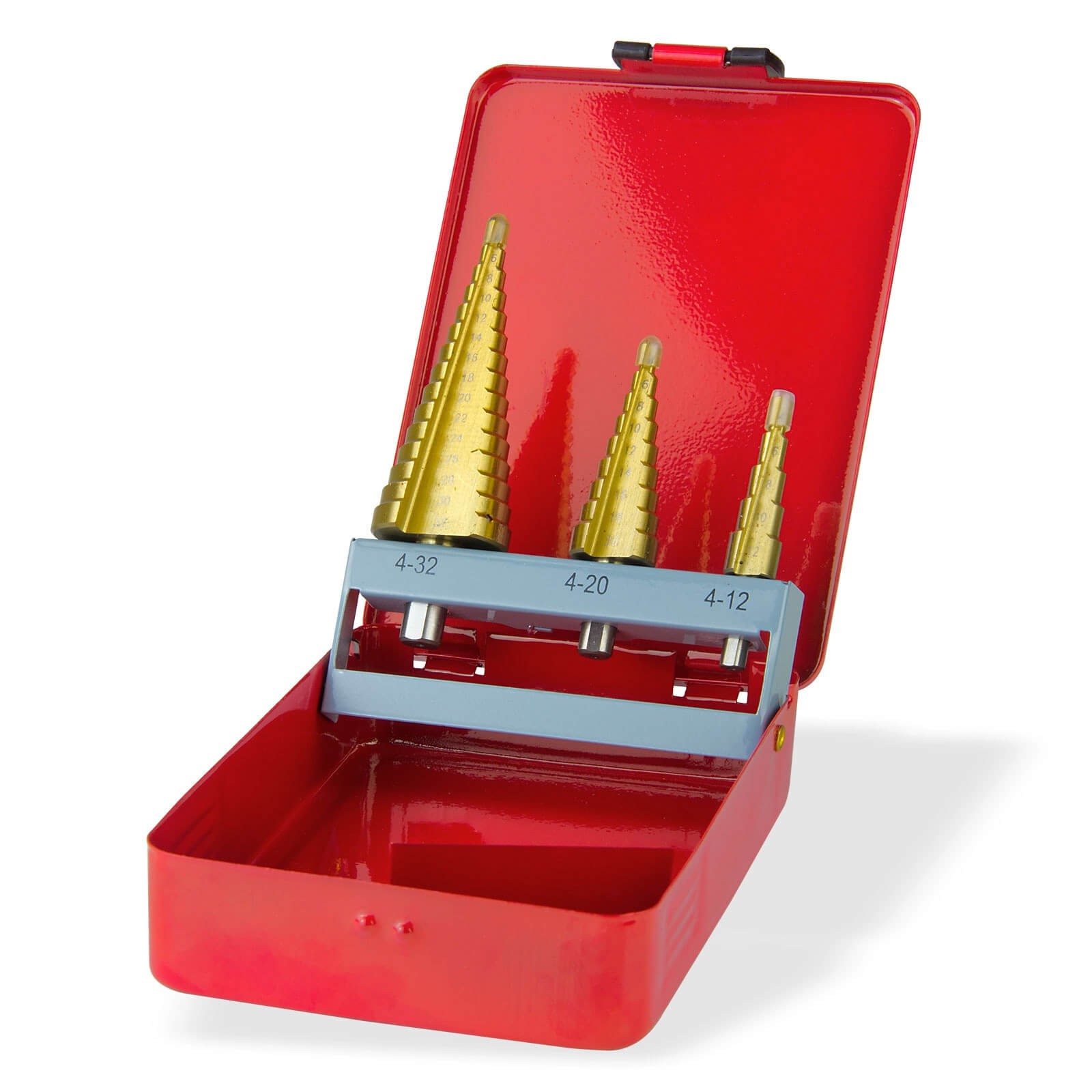 Dema - Hss-g Stufenbohrer Satz Set 3 Teilig 4-32mm Schälbohrer Kegelbohrer Kegelsenker