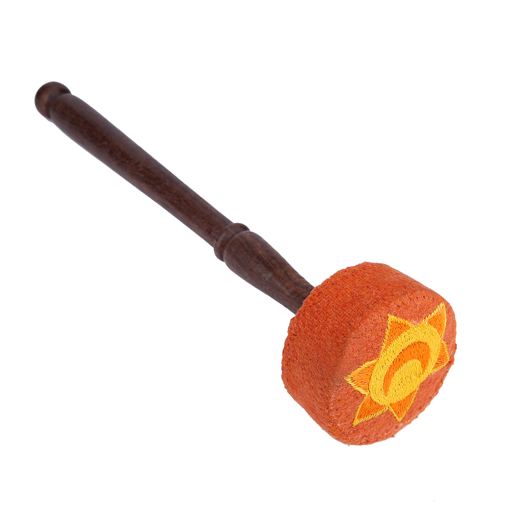 Filzhammer Aus Hartholz Für Tibetische Klangschalen, Handgefertigt (orange)