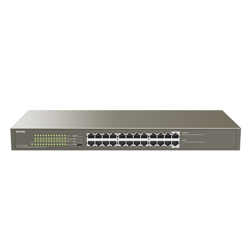 Tenda Teg1124p-24-250w Netzwerk-switch Unmanaged Gigabit Ethernet (10/100/1000) Power Over Ethernet (poe)