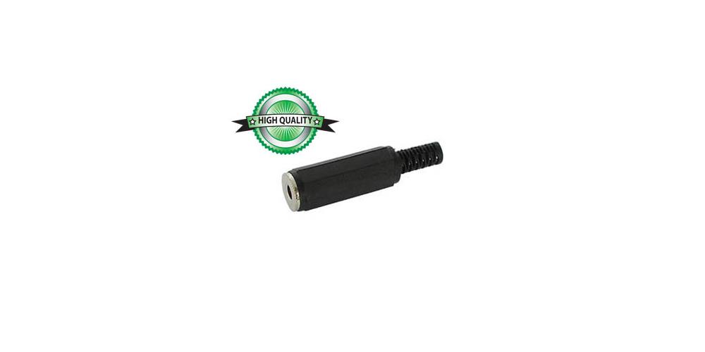 3.5mm-mono-klinkenbuchse - Kunststoff, Schwarz