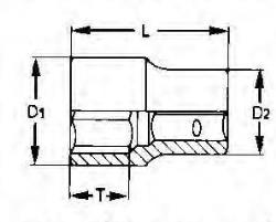 Maschinenstecknuss 1/2" 10 Mm Din