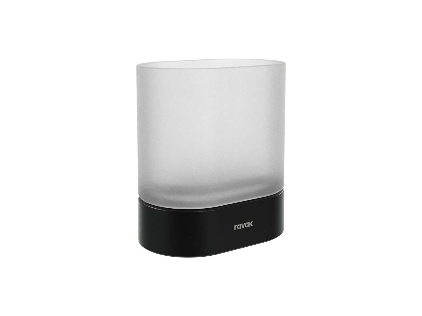 Ravak Chrome - Zahnbürsten- Und Zahnpastahalter, Glas/mattschwarz X07p1379