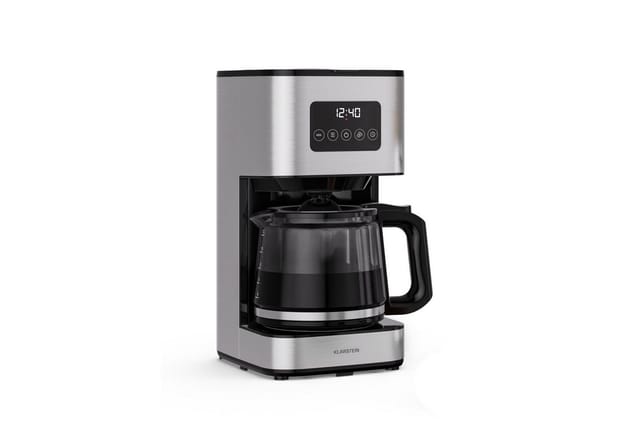 Klarstein Verosteel Filterkaffeemaschine – Edelstahl-kaffeemaschine, 1,5 L Für Bis Zu 12 Tassen, Lcd-display, Warmhaltefunktion 40 Min, Anti-tropf-system, Automatische Abschaltung