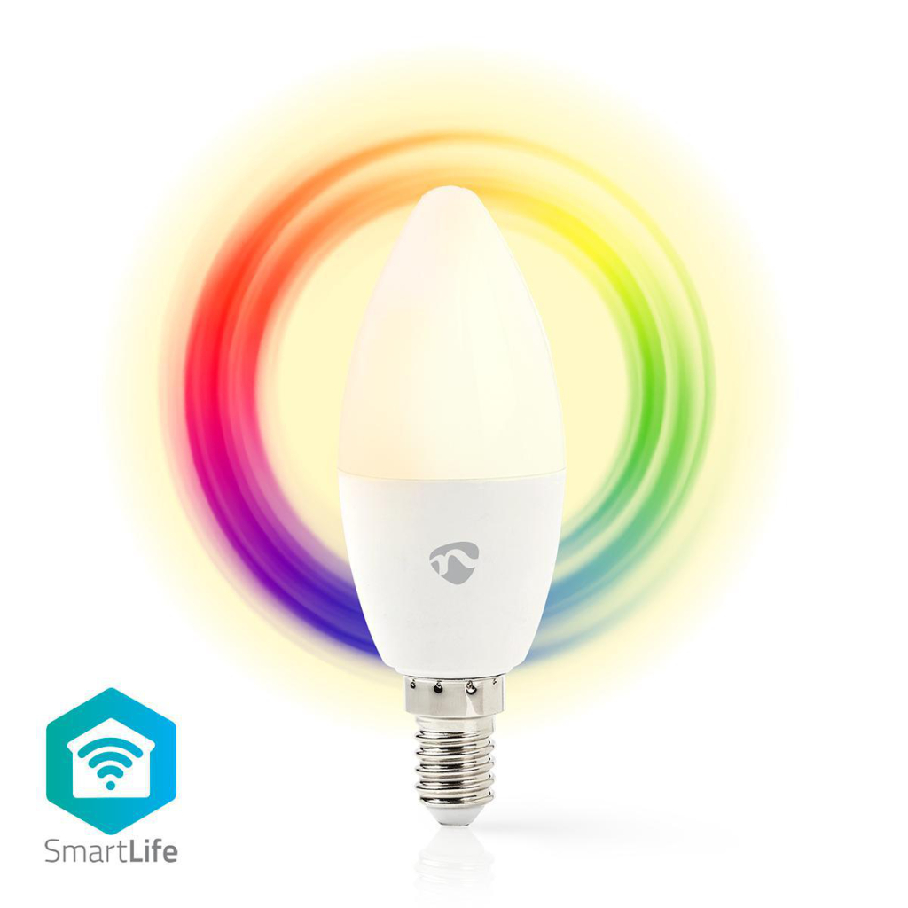 Nedis Smartlife Vollfärbige Led-lampe / Wlan / E14 / 350 Lm / 4.5 W / Rgb / Warmweiss / 2700 K / Android & Ios / Kerze