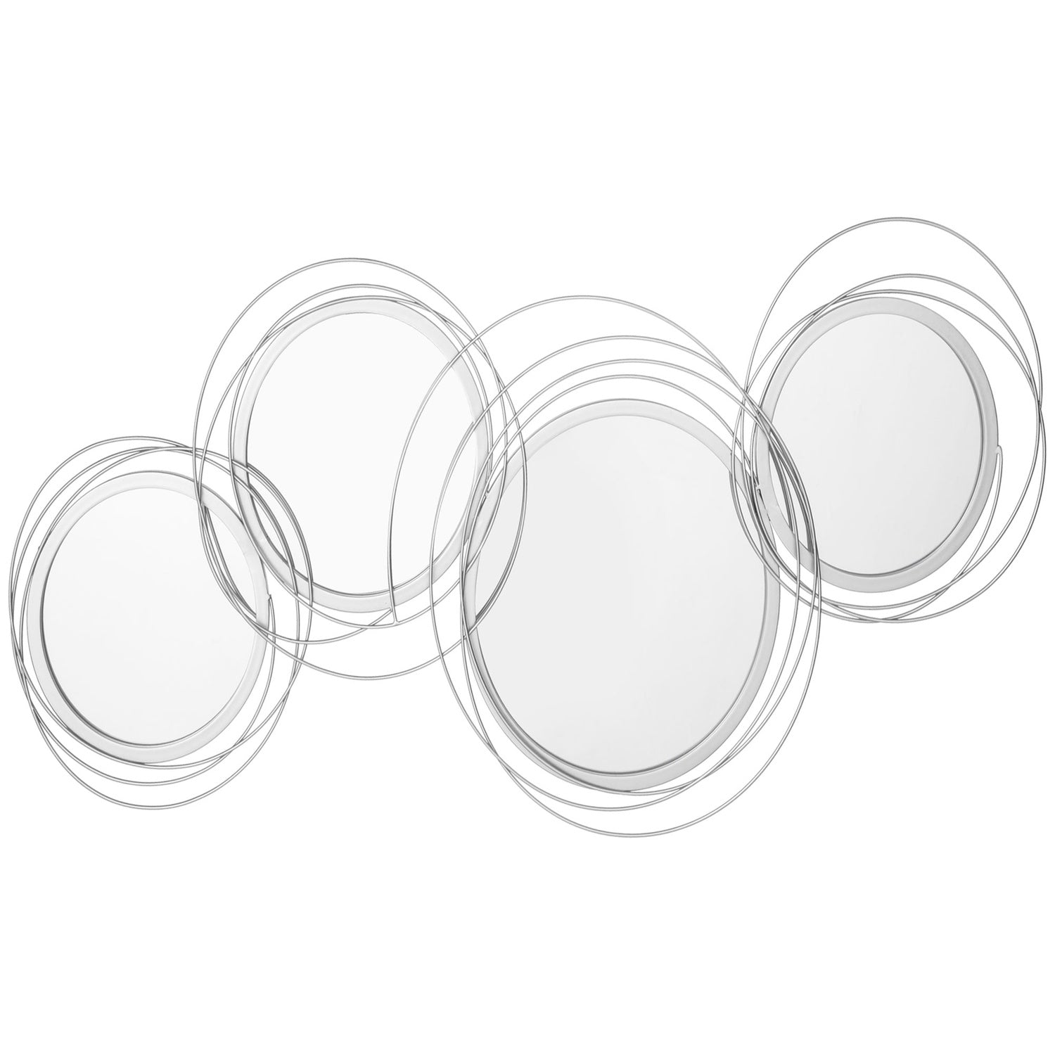 3er Set Spiegel Fur Wanddekoration Wanddekoration Mit 4 Runden Spiegeln Wohnzimmerdeko Wandspiegel Flurspiegel Wandkunstwerk Fur Wohnzimmer Schlafzimmer Metall Silber 211500444