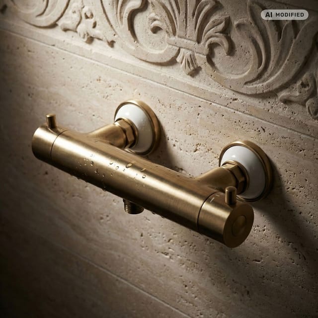 Paulgurkes Dusch-thermostat Retro Mit Keramik Mischbatterie Antike Bronze Messing