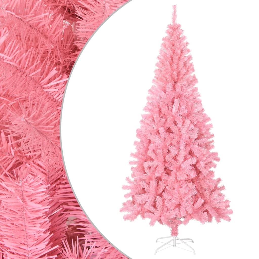 Künstlicher Weihnachtsbaum Mit Ständer Rosa 240 Cm Pvc