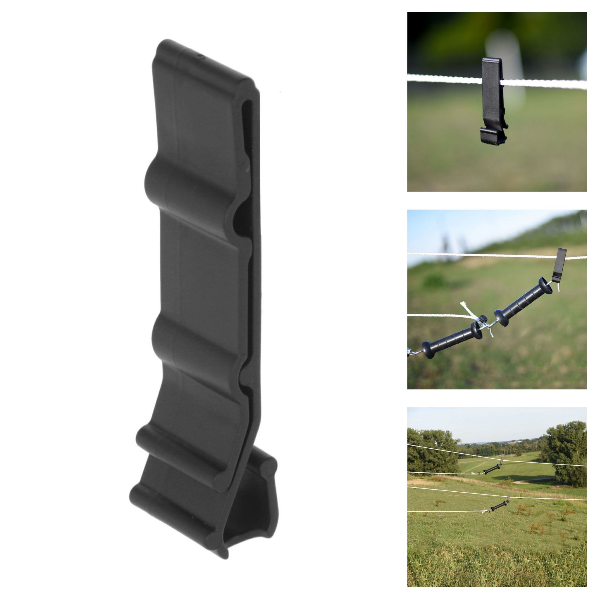 Fenceclip Zum Einhängen Von Torgriffen, Schwarz, 8 St/bli