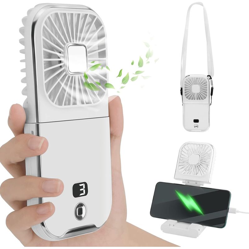 Tragbarer Ventilator, Mini-ventilator, Handventilator, Kleiner 4-stufiger Persönlicher Ventilator, Taschenventilator