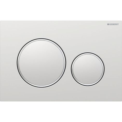 Geberit Sigma20 Zweimengenspülung Bedienfeld: Matt Verchromt, Easy-clean-beschichtung, Poliertes Chrom (115.882.jq.1)