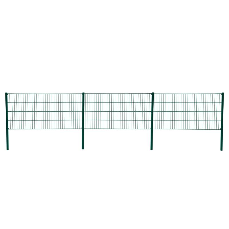 Estexo - Doppelstabmattenzaun Gitterzaun Drahtgitter 80 Cm Ral 6005 Gartenzaun Stabmatten