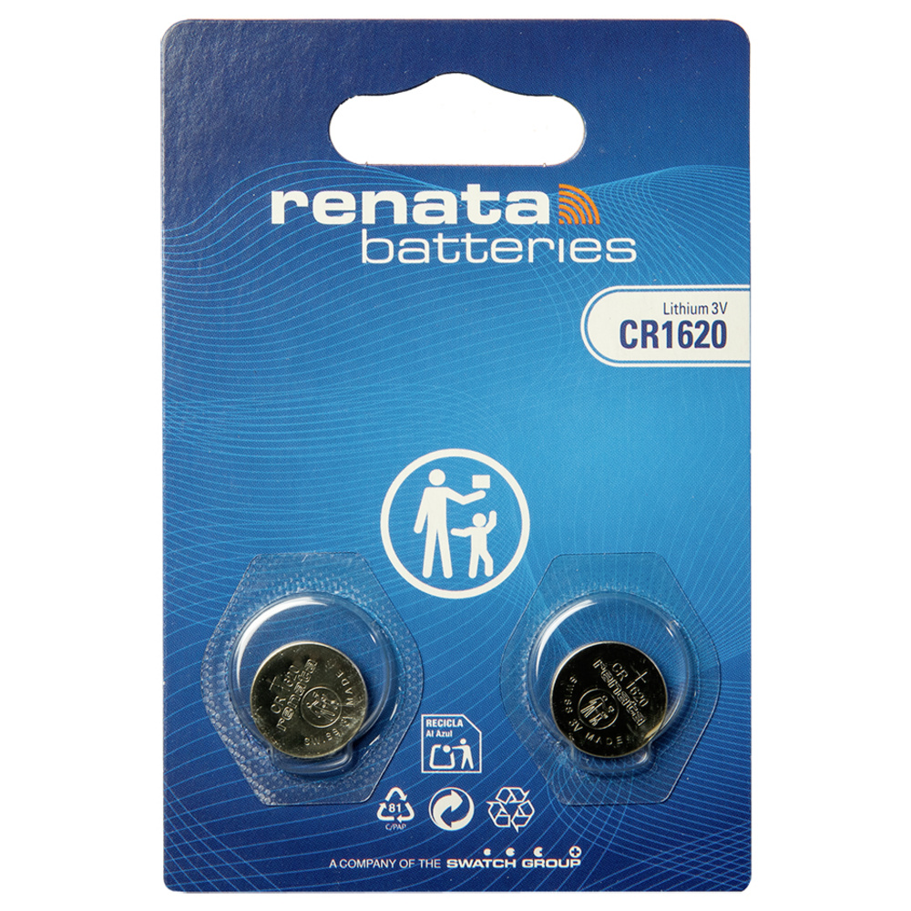 Renata Knopfzellenbox Cr1620 3 V 2 St. 68 Mah Li-mno2