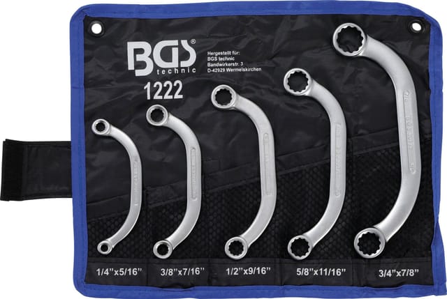 Bgs Technic - Starter- Und Blockschlüssel-satz Zollgrößen Sw 1/4' - 7/8' 5-tlg.