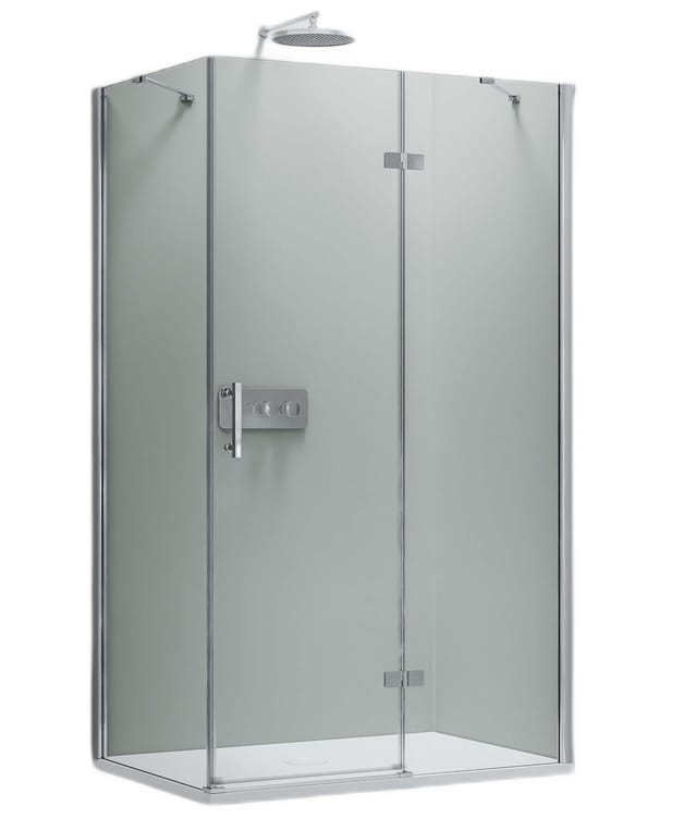 Duschkabine Bernstein Dx403 Eckdusche 8mm Nano Echtglas Tür Rechts 100x90cm