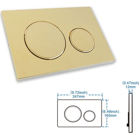 Klvgtifs Pu - Für Geberit Sigma20 Zweimengenspülplatte: Gold, Gold (115.882.kj.1)