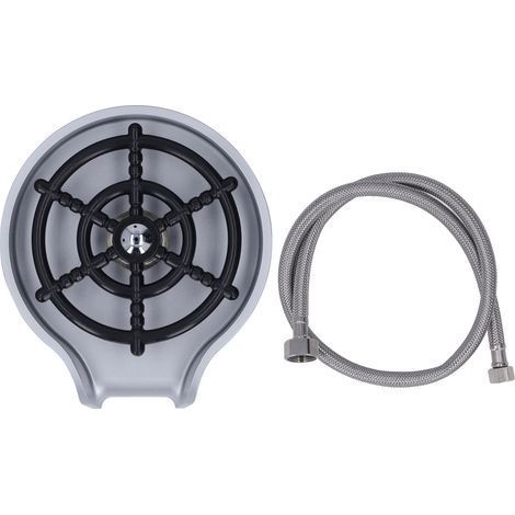 Hochdruck-gläserreiniger Für Spülbecken, Automatisches Gläserspülset Für Die Bar, Abs-sockel, 80 Cm Schlauch, Silber