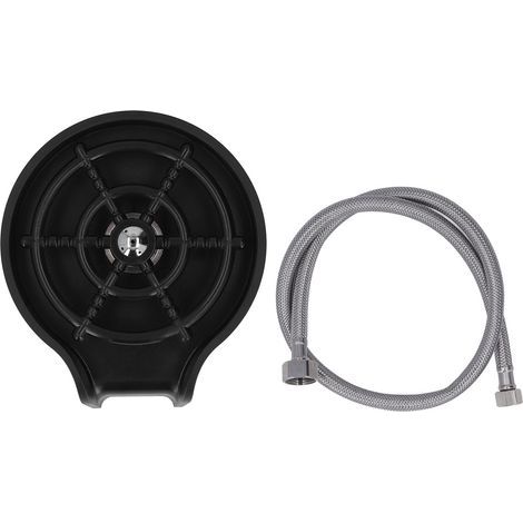 Automatischer Hochdruck-gläserreiniger Für Spülbecken, Bar-gläserspülset Mit Abs-sockel, 80 Cm Schlauch, Schwarz
