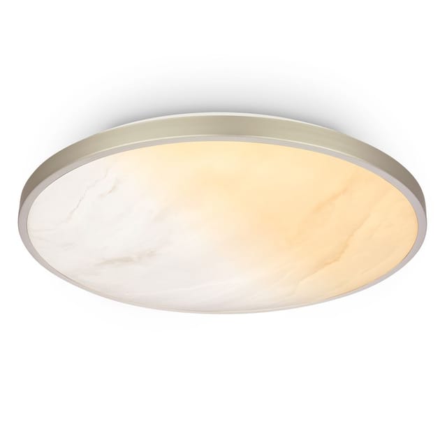 Briloner Led Deckenlampe Fernbedienung Ø38cm Rund 22w 2400lm 2200k-4000k Warmweiß Bis Neutralweiß Dimmbar Nickel-matt - Deckenleuchte Wohnzimmer Schlafzimmer Küche Flur