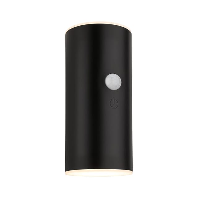 Briloner Außenwandleuchte Akku Bewegungsmelder 15,5cm 6,5w 700lm 3000k Warmweiß Dimmbar Schwarz - Wandlampe Balkon Terrasse Hauswand