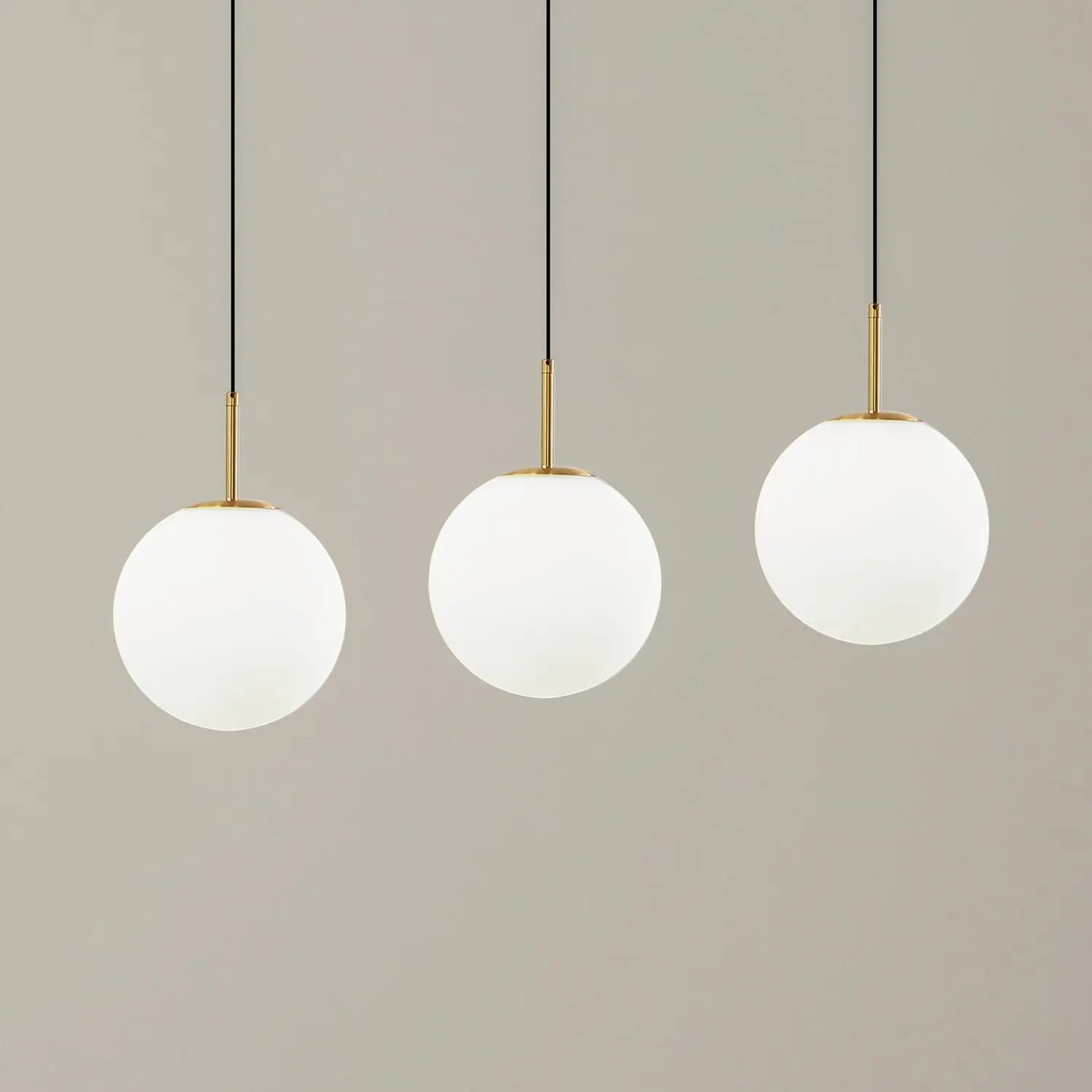 [neuwertig] B-ware Lucande Pendelleuchte Hängeleuchte Led Joran Glas Weiß Gold Esszimmer Lampe
