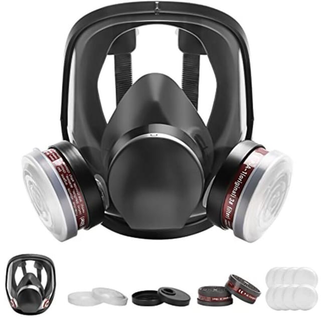 Wiederverwendbare Vollgesichtsmaske, Gasmaske, Vollgesichtsmaske Mit Filter, Industriestaubmaske Zum Sprühen, Schleifen, Lackieren Und Polieren