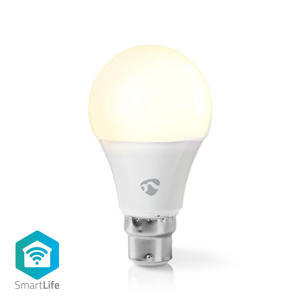 Nedis Smartlife Led Bulb / Wlan / B22 / 800 Lm / 9 W / Warmweiss / 2700 K / Energieklasse: A+ / Android & Ios / A60