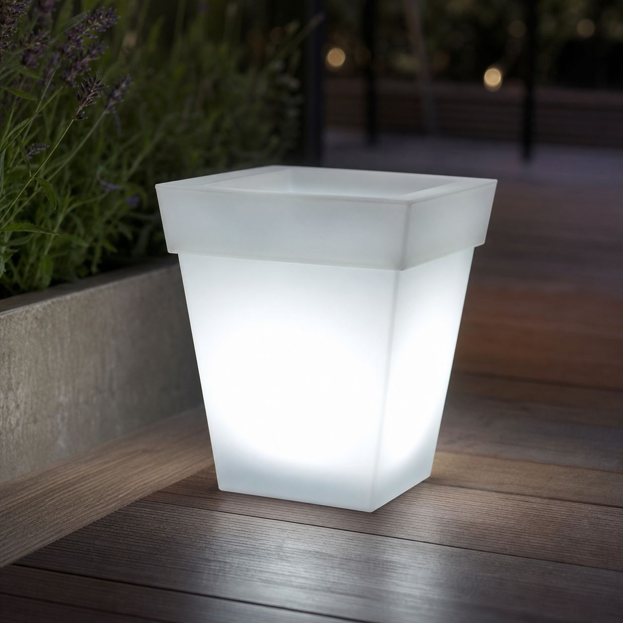 Nx-sl195 Led-solar-blumentopfleuchte, Weiße Pp-außenleuchte, Automatische Beleuchtung Für Garten Und Terrasse