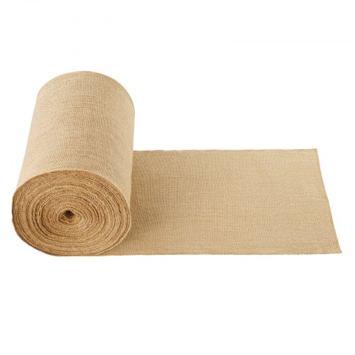 Jute Stoff, Sackleinen-stoffrolle, 50x50 Hochdichte Breite Natürliche Sackleinen-stoffrollen, 355mmx45,7m, Für Dekoration, Handwerk, Hochzeit, Gartenarbeit, Pflanzen- & Baumwinterabdeckung